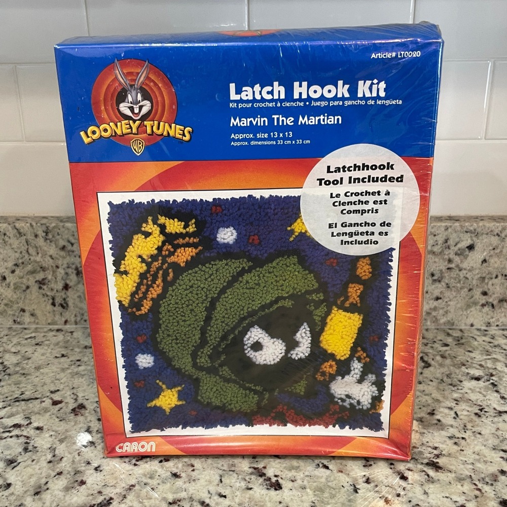 Caron Looney Tunes Marvin The Martian Latch Hook Kit 13x13 VTG 1997 LT0020 NEW